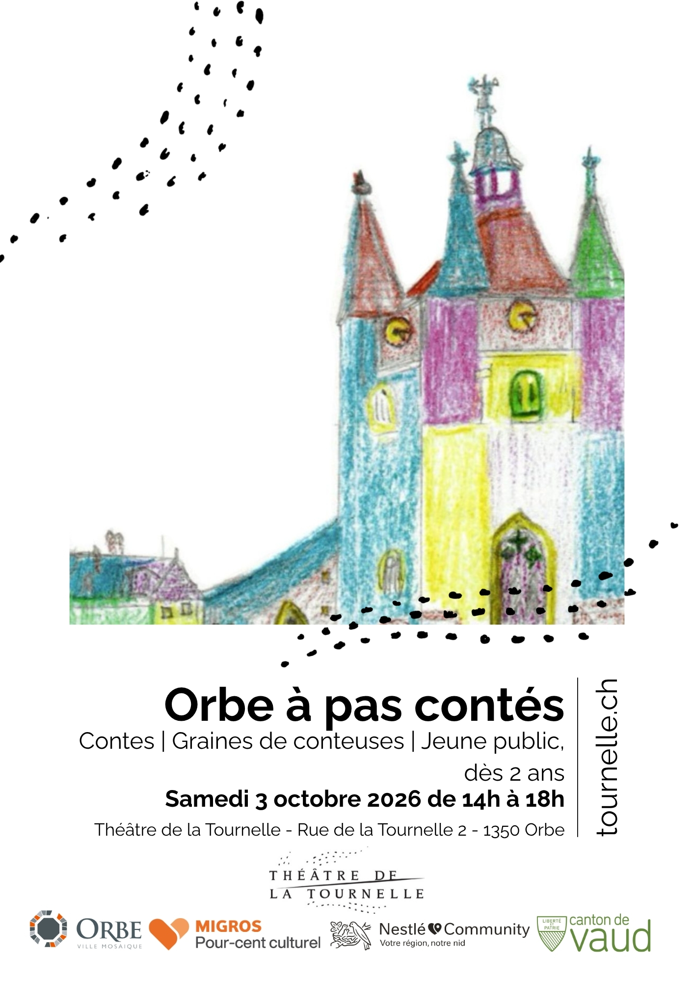 Affiche Orbe à pas contés A4